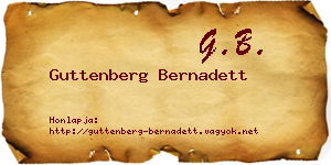 Guttenberg Bernadett névjegykártya