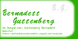 bernadett guttenberg business card